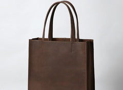 Handmade Leather Mens Tote Bag Cool Messenger Bag Tote Bag Handbag Shoulder Bag for men