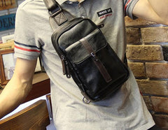 Cool Leather Slings Bag for Men Chest Bag Sling Shoulder Bag For Men - iwalletsmen