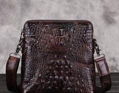 Cool Coffee Small Leather Mens Messenger Bag Shoulder Bag for Men - iwalletsmen