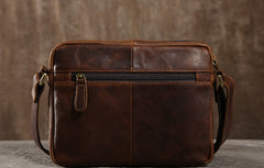 Handmade Leather Mens Cool Shoulder Bag Messenger Bag Chest Bag Bike Bag Cycling Bag for men