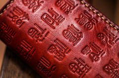 Handmade Leather Tooled Mens Cool Car Key Wallet Car Key Holder Car KeyChain for Men