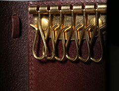 Handmade Leather Mens Cool Key Wallet Car Key Card Holder Car Key Case for Men