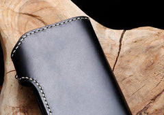 Handmade Leather Mens Chain Biker Wallet Cool Leather Wallet Long Phone Wallets for Men