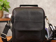 Cool Coffee Small Leather Mens Side Bag Messenger Bag Shoulder Bag for Men - iwalletsmen