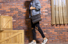 Cool Brown Vintage Leather Mens Messengers Bag Shoulder Bag for Men - iwalletsmen