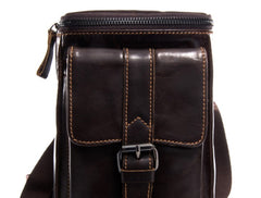 Cool Mens Leather Mens Belt Pouch Waist Bag Shoulder Bag Cell Phone Holster for Men - iwalletsmen