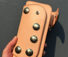 Handmade Leather Biker Wallet Mens Cool Chain Wallet Trucker Wallet with Chain
