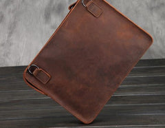 Vintage Small Leather Mens Messenger Bag Clutch Wristlet Shoulder Bag for Men - iwalletsmen