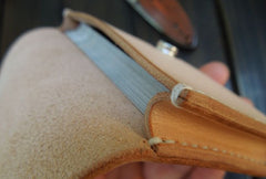 Handmade Leather Mens Cool billfold Wallet Card Holder Small Card Slim Wallets for Men