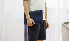Cool Handmade Leather Mens Wristlet Bag Clutch Zipper Clutch for Men - iwalletsmen