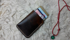 Mens Leather Slim Front Pocket Wallets Leather Cards Wallet for Men - iwalletsmen