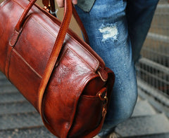 Vintage Leather Cool Mens Handbag Shoulder Bag Travel Bag for men - iwalletsmen