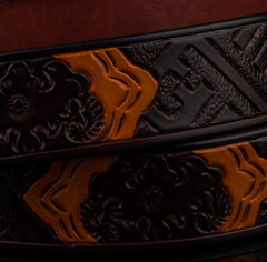 Handmade Genuine Leather Mens Belt Custom Cool Leather Men Black Belt for Men