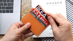 Leather Mens Card Wallet Card Holder Front Pocket Wallet Small Slim Wallet for Men - iwalletsmen