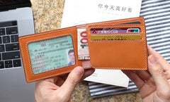 Leather Mens Slim license Wallet Card Wallets Slim Wallet Front Pocket Wallet for Men - iwalletsmen