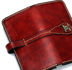 Handmade Leather Mens Clutch Cool Leather Wallet Long Phone Wallets for Men