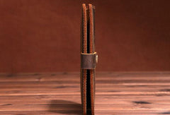 Handmade Mens Leather Small Slim Passport Wallet Vintage Bifold Long Wallet For Men - iwalletsmen