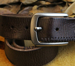 Handmade Genuine Leather Mens Leather Men Brown Black Belt for Men Cool Leather Belt