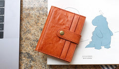 Leather Mens Front Pocket Wallet Card Wallet Small Slim Wallet Change Wallet for Men - iwalletsmen