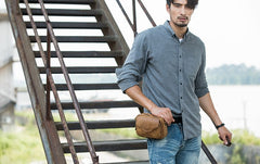 Leather Belt Pouch Phone Case Mens Waist Bag Shoulder Bag for Men - iwalletsmen