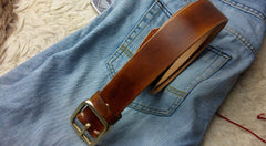 Handmade Leather Mens Belt Men Distress Leather Belt for Men - iwalletsmen