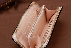 Handmade Leather Mens Clutch Wallet Cool Pixiu Tooled Wallet Long Zipper Wallets for Men