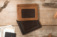 Leather Mens Slim Card Holder Front Pocket Wallets Card Wallet for Men - iwalletsmen