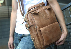 Cool Leather Mens Small Handbag Messenger Bag Shoulder Bag for men - iwalletsmen
