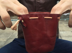Handmade Leather Mens Women Key Cool Change Wallet Coin Pouch for Men
