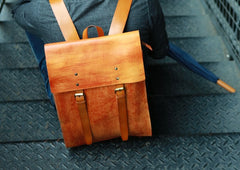 Leather Mens School Backpacks Travel Backpacks Laptop Backpack for men - iwalletsmen