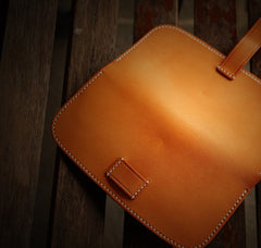 Handmade Leather Men Slim Cool Leather Wallet Long Phone Clutch Wallets for Men
