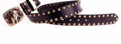 Handmade Genuine Leather Punk Rock Elephant Mens Cool Men Biker Trucker Leather Belt