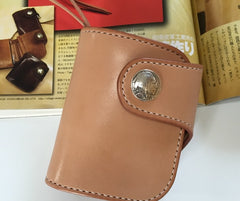 Handmade Leather Biker Wallet Mens Cool billfold Chain Wallet Trucker Wallet with Chain