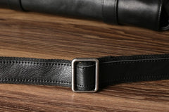 Genuine Leather Mens Cool Messenger Bag Shoulder Bag Chest Bag Bike Bag Cycling Bag for men