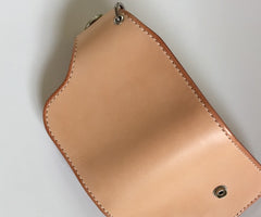 Handmade Leather Biker Wallet Mens Cool billfold Chain Wallet Trucker Wallet with Chain