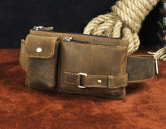 Vintage Leather Mens Fanny Pack Waist Pack Hip Pack Belt Bag for Men - iwalletsmen