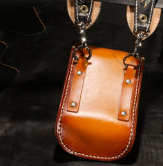 Leather Belt Pouch Mens Small Cases Waist Bag Hip Pack Belt Bag Fanny Pack Bumbag for Men