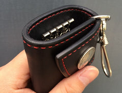 Handmade Leather Mens Cool Key Wallet Car Key Holder KeyChain Wallet for Men