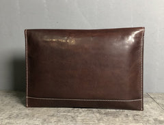 Genuine Leather Mens Clutch Cool Slim Wallet Zipper Clutch Wristlet Wallet for Men