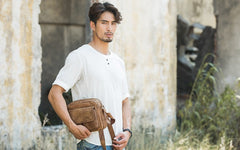 Cool Small Leather Mens Messengers Bag Shoulder Bag for Men - iwalletsmen