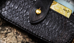 Handmade Leather Mens Cool billfold Wallet Card Holder Small Card Slim Wallets for Men