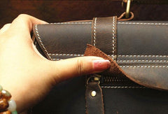 Vintage Leather Messenger Bag Briefcase Handbag Cool Shoulder Bag For Men - iwalletsmen