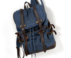 Waxed Canvas Mens Travel Backpack Canvas Hiking Backpack Canvas Backpack for Men - iwalletsmen