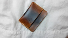 Handmade Leather Mens Slim Front Pocket Wallets Leather Card Wallet for Men - iwalletsmen