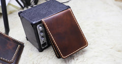 Leather Mens Slim Front Pocket Bifold Small Wallets License Wallet for Men - iwalletsmen