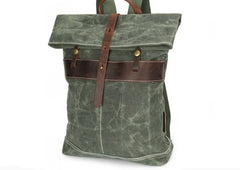 Waxed Canvas Mens Cool Backpacks Canvas Travel Backpack Canvas School Backpack for Men - iwalletsmen