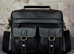 Vintage Leather Mens Briefcases Laptop Bags Business Bag Work Bag for Men - iwalletsmen