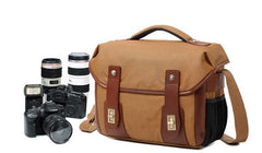 Mens Canvas Camera Messenger Bag Side Bag Courier Bag Camera Shoulder Bag for Men - iwalletsmen