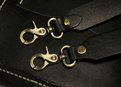 Handmade Leather Mens Cool Messenger Bag Sling Bag Chest Bag Bike Bag Cycling Bag for men - iwalletsmen