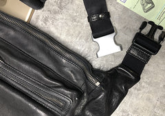 Leather Men Fanny Pack Small Waist Bag Hip Pack Belt Bag Bumbag for Men